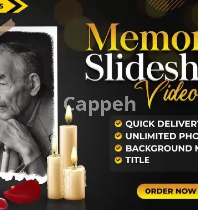 I will create funeral photo slideshow, memorial video in 24 hours