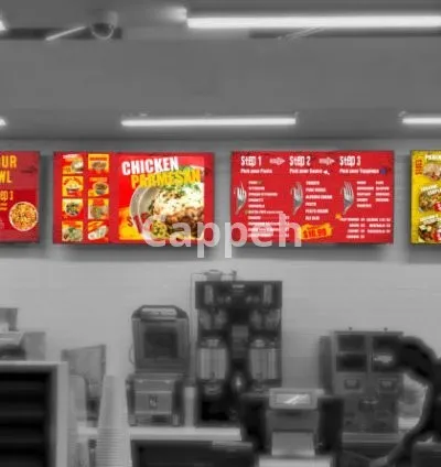 I will design animated digital menu board for a restaurant or cafe