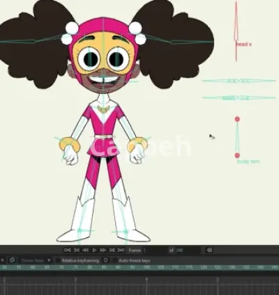 I will do character rigg for 2d animation, kids animation, in moho