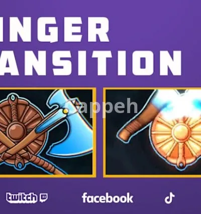I will create stinger transition for kick twitch youtube gaming