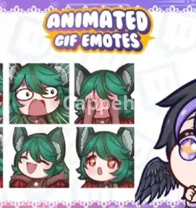 I will create vtuber animated emotes or alert for twitch, discord, etc