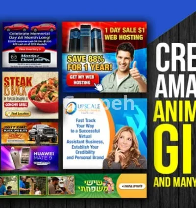 I will create an amazing animated gif banner or an ad