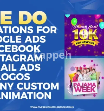 I will create an amazing animated gif banner or an ad