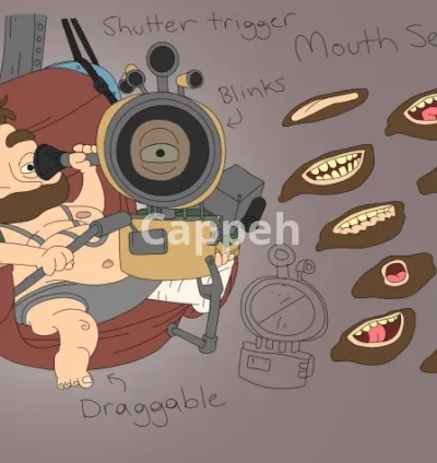 I will create an adobe character animator puppet