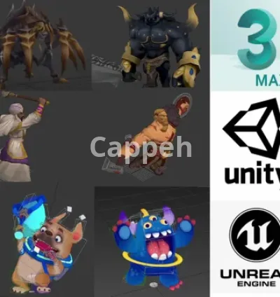 I will rig and animate 3d model in 3ds max for unity and unreal