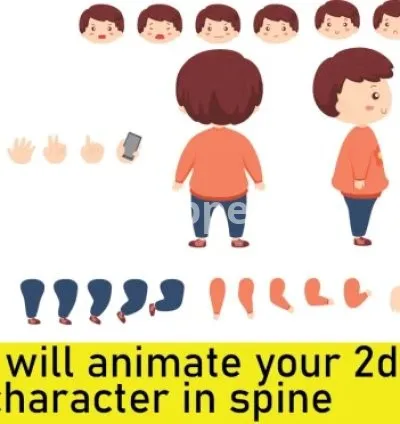 I will design and animate your 2d character in spine pro