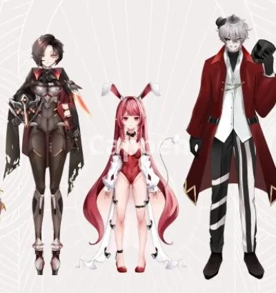 I will draw and rig live2d vtuber model