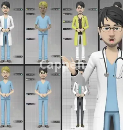I will create 3d character medical spokesperson medical presenter video