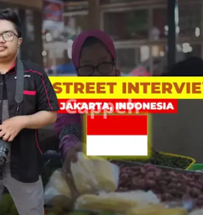 I will shoot an exclusive street or indoor interview in indonesia