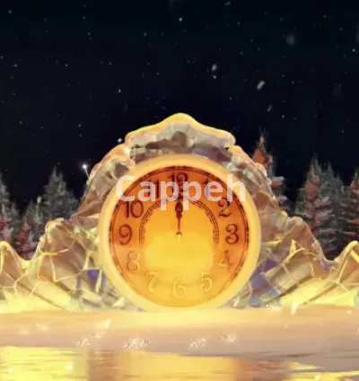 I will put your logo text in christmas and new year video