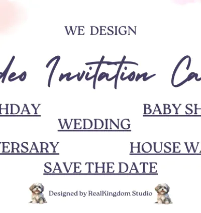 I will create a digital wedding invitation video caricature invite