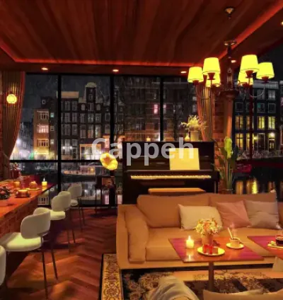 I will create cozy coffee shop rain ambience videos with jazz music