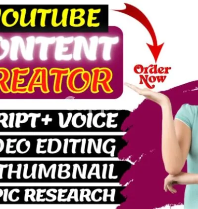 I will be your youtube content creator and video editor