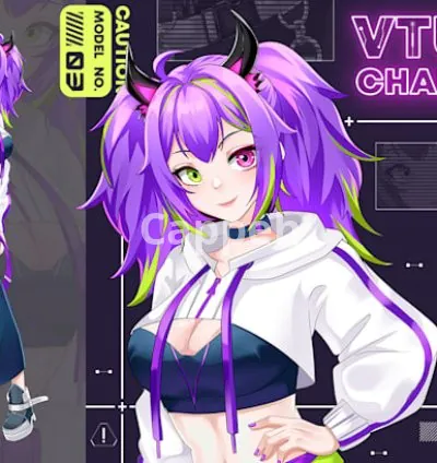 I will design and rigging live2d model art character for vtuber