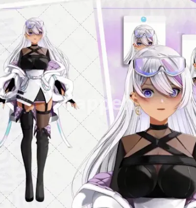 I will draw female or male original 2d vtuber model, chibi for live2d model commission