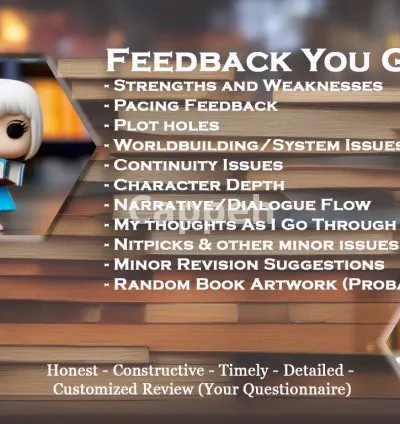 I will thoroughly beta read your horror, scifi, mystery, or fantasy manuscript