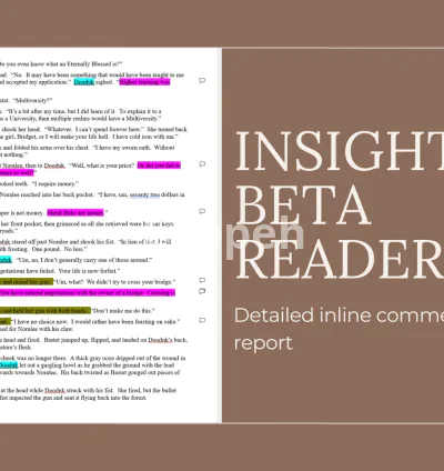 I will be your insightful beta reader