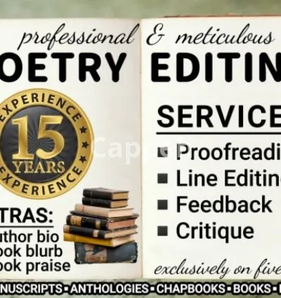 I will edit and critique poems or poetry manuscripts