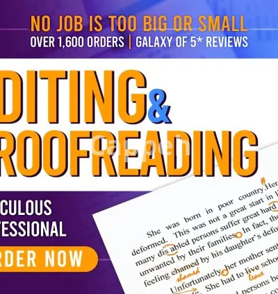 I will be your meticulous native english proofreader and editor