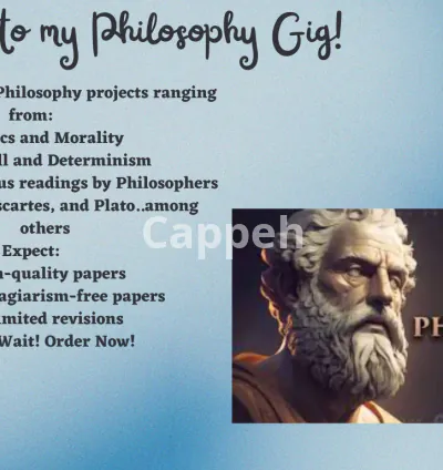 I will write quality philosophy papers for you