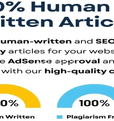 I will write 30 human written articles for google adsense approval