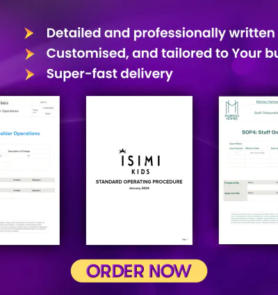 I will write company sops and standard operating procedures