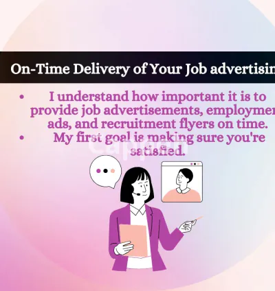 I will design business and property ads, job post and hiring flyers