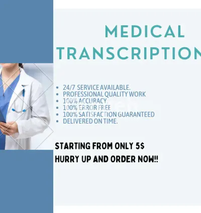 I will provide medical audio, video, lecture, interview transcription