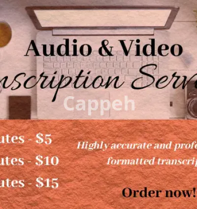 I will transcribe and provide high quality and accurate transcripts
