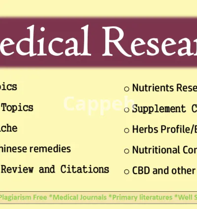 I will write health, supplements, herbs, medical research articles