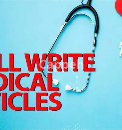 I will write researched medical articles as a pharmacist