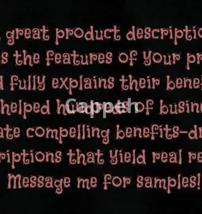 I will write you a batch of product descriptions