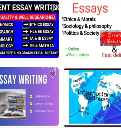 I will do international business case studies and essays