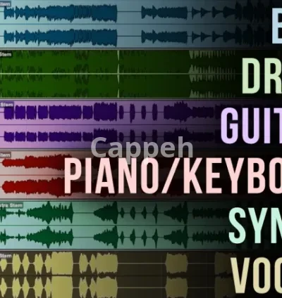 I will extract drums, piano, guitars stems with the best method