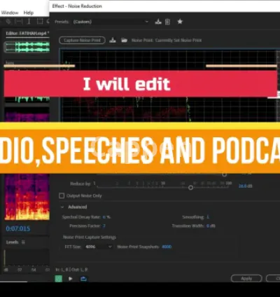 I will remove noise, edit, mix, master your audio or podcast
