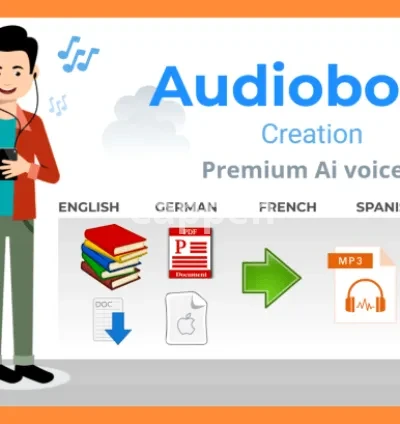 I will turn your book into an audiobook in en es de fr it