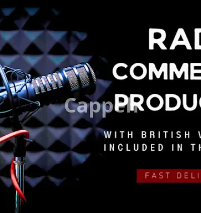 I will record a british voice over for a radio commercial