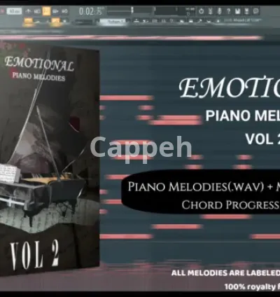 I will send you 50 emotional piano melodies and 100 chord progressions