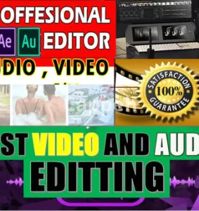 I will do professional audio and video editing with sound effects