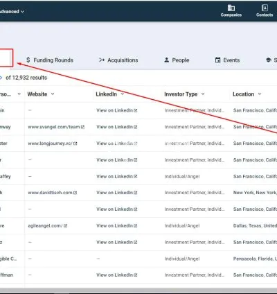 I will find of USA investor or active angel investors email list from crunchbase pro