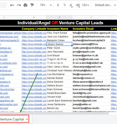 I will find of USA investor or active angel investors email list from crunchbase pro
