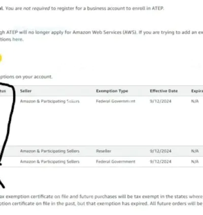 I will do tax exemption of amazon, walmart and home depot