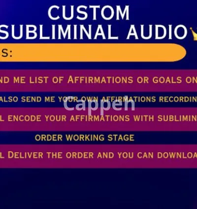 I will create custom subliminal audio with a powerful booster