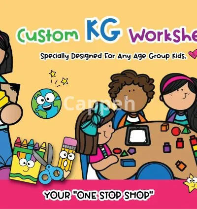 I will design custom kindergarten worksheet especially for you