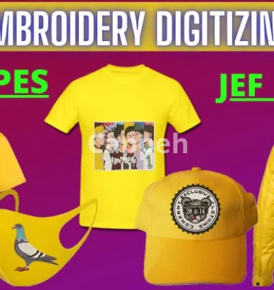 I will convert logo into embroidery digitizing file dst pes jef emb in 1 hour