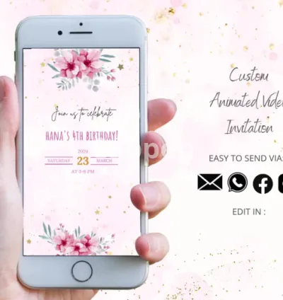 I will do animated of baby shower and birthday invitation for you