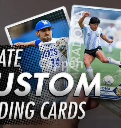 I will design customized trading cards for you and your team