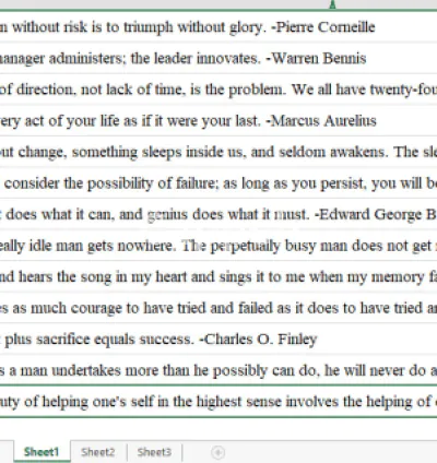 I will give 280,000 motivational and wisdom quotes in excel