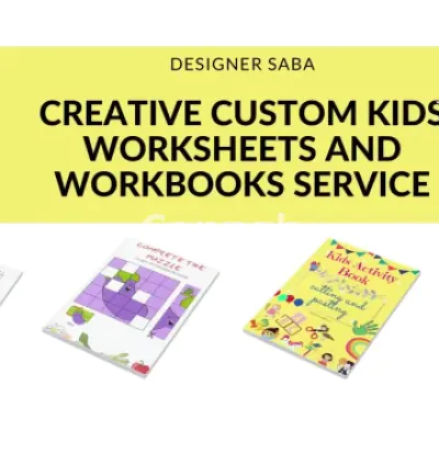 I will design custom worksheets and activity book for school kids