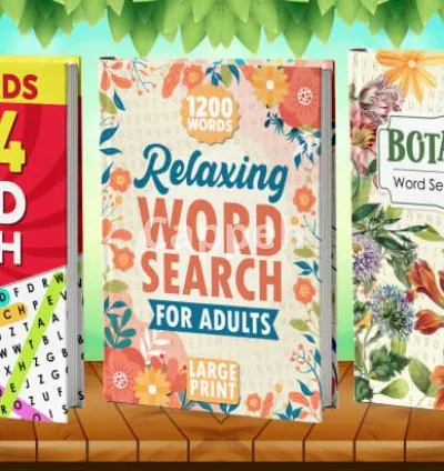 I will create puzzle books for amazon KDP sudoku, word search, crossword and more